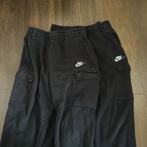 Nike Bundle of Two Black Cargo Joggers Kids Size Large